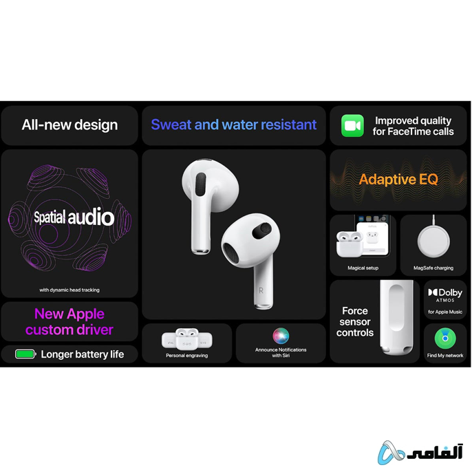 هدفون بی سیم اپل مدل AirPods 3 همراه با محفظه شارژ - آلفامی
www.alfami.ir